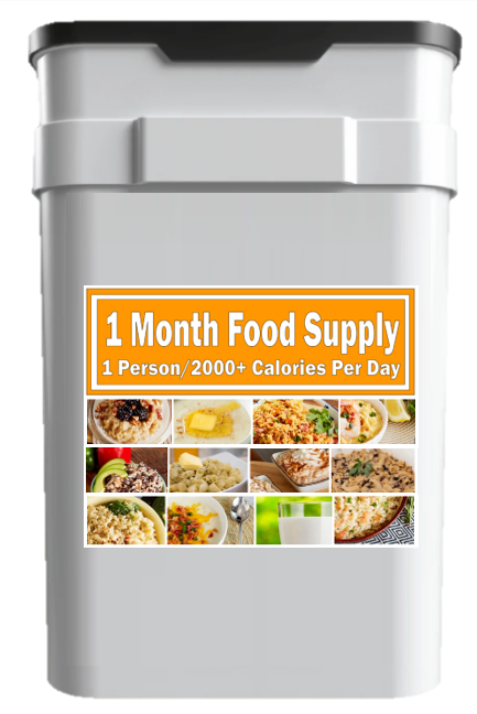 1 Month Premium Emergency Food Supply <BR> 1 Person/2000+ Calories Per Day <BR> Shipping included!